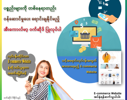 အရောင်းဝန်ဆောင်မှုလုပ်ငန်းများအတွက် E-commerce Website
